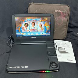 Philips Portable DVD Player With Cords, Case, Instructions TESTED, WORKS GREAT