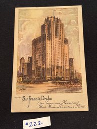 'Hotel Sir Francis Drake' San Francisco, CA Vintage Postcard 1939