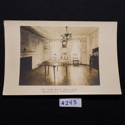 'The Webb House - Dining Room' Wethersfield, CT Antique Real Photo Postcard