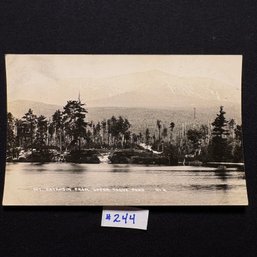'Mount Katahdin From Upper Togue Pond' Maine 1952 Real Photo Postcard