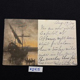 Hudson River Day Line Ship 1904 Antique Postcard