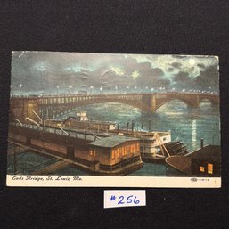 'Eads Bridge' St. Louis, Missouri 1909 Antique Postcard