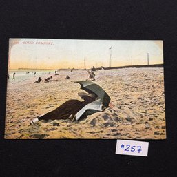 1908 'Solid Comfort' Asbury Park, NJ Beach Antique Postcard
