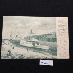 Newport News, VA Dry Dock 1908 Antique Postcard
