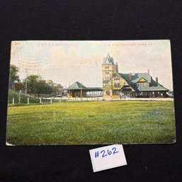Newport News Railroad Station, Boat Landing & Coal Pier 1908 Antique Postcard