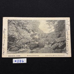 'ROCKS AT NINEVAH' Madison, CT 1907 Antique Postcard