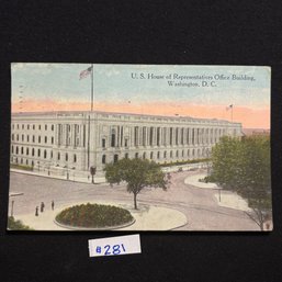 'U. S. House Of Representatives Office Building' Washington, D. C. 1915 Antique Postcard