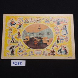 'Pennsylvania Dutch Room' HOTEL BRUNSWICK - Lancaster, PA Vintage Postcard (1953)