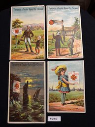 'Red Cross Lye' Thomson & Taylor Spice Co. (Lot Of 4) Victorian Trade Cards