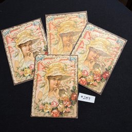 (Lot Of 4) LAIRD'S Soap Victorian Trade Cards