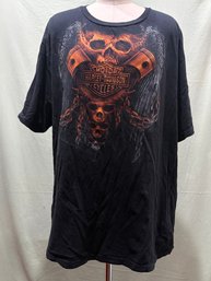 Skulls & Chains HARLEY DAVIDSON MOTORCYCLES Vintage T-Shirt, Size XL