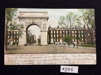 WASHINGTON MEMORIAL ARCH, NEW YORK N. Y. (1906) Antique Postcard
