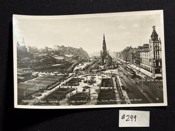 'PRINCES STREET' EDINBURGH, Scotland Real Photo Postcard