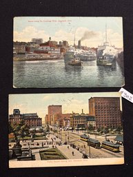(2) Cleveland, Ohio Antique Postcards (1909)