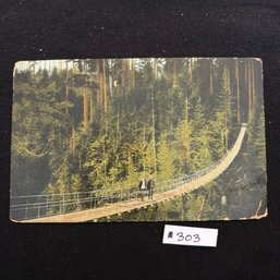 'Capilano Suspension Bridge' Vancouver, British Columbia, Canada 1915 Antique Postcard