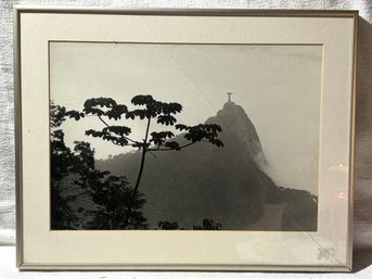 'Christ The Redeemer' Mount Corcovado - Rio De Janeiro, Brazil Vintage Framed Photograph