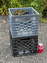 Guida's & Hood Dairy Vintage Plastic Milk Crates (Lot Of 2)