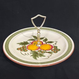 Vintage STANGL Pottery Tidbit Cookie Plate 'Apple Delight' Pattern