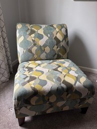 Armless Accent Chair - Cool Contemporary Pattern