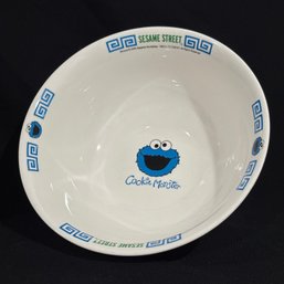 Vintage Sesame Street COOKIE MONSTER Large Ceramic Bowl 2005 (Ramen Bowl??)