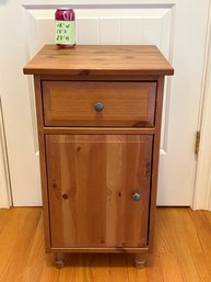 Solid Pine Wood Nightstand, Cabinet
