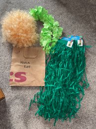 HULA PARTY Costume Lot - Luau Skirts, Smiffys Wig NEW