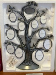 Pewter Plated FAMILY TREE PHOTO FRAME By Things Remembered NEW