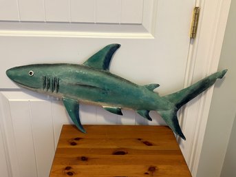 Metal SHARK Wall Decor Sculpture- Nautical Style