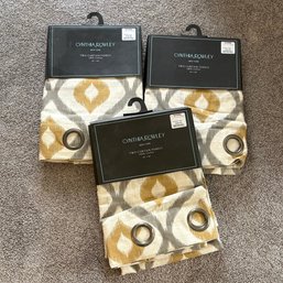 Set Of 6 CYNTHIA ROWLEY Grommet Curtain Panels $120 Value NEW
