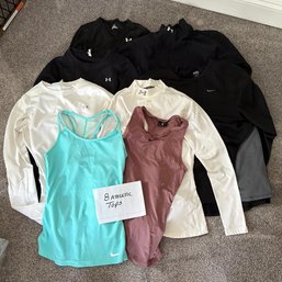 Women's Athletic Tops - Lot Of 8 - Under Armour, Nike Dri-Fit