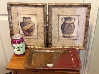 Art Pottery Tray & Urn Art Prints - Basket Lot #6