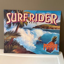 Metal Sign 'Surf Rider Brand' Hawaiian Pineapple Juice