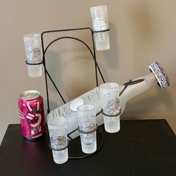 TEQUILA Bottle & Glasses Set - Souvenir Of Cancun, Mexico