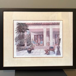'Spanish Villa' Framed Art Print By C. Winterle Olson