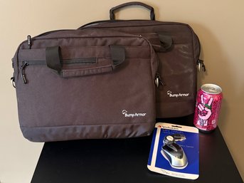 (2) Bump Armor Notebook/Tablet Carrying Cases & Verbatim 'Mini Travel' Optical Mouse
