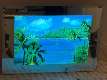 Vintage Tropical Ocean Scene Moving Picture Frame - Retro