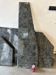 Lot Of Steel Grey Granite Countertop Pieces - Beautiful Natural Stone Architectural Salvage
