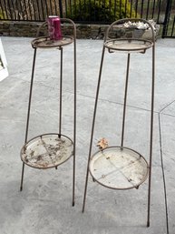 (2) Metal Plant Stands