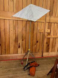 Vintage Reflectasol Camera Light Umbrella With Tripod That Goes Really High
