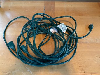 Green Extension Cord With 3 Outlets
