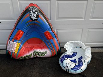Lot Of 2 Inflatable Snow Tubes