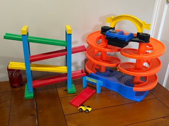 Fisher-Price Spiral Speedway & Wooden Ramp Racer Children's Toys