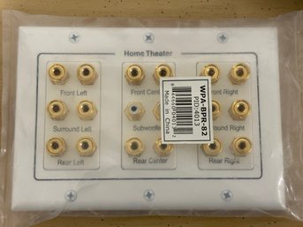 Surround Sound Distribution Wall Plate For Home Theater Installation