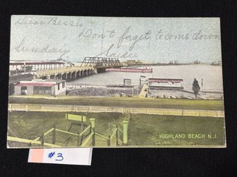 Highland Beach, New Jersey 1908 Antique Postcard