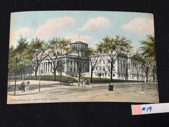 Columbus 'Ohio State Capitol' 1909 Antique Postcard