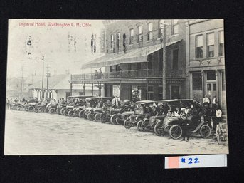 'Imperial Hotel' Washington C. H., Ohio. 1909 Antique Postcard