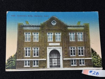 'Concordia Building' Danbury, Connecticut 1918 Antique Postcard