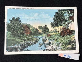 'BEAVER BROOK' DANBURY, Connecticut 1922 Antique Postcard