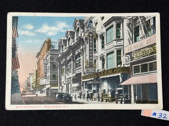 'Westminster Street' Providence, Rhode Island 1917 Antique Postcard