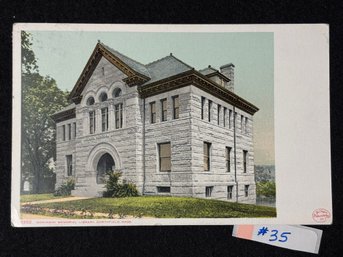 'Dickinson Memorial Library' Northfield, Massachusetts 1918 Antique Postcard